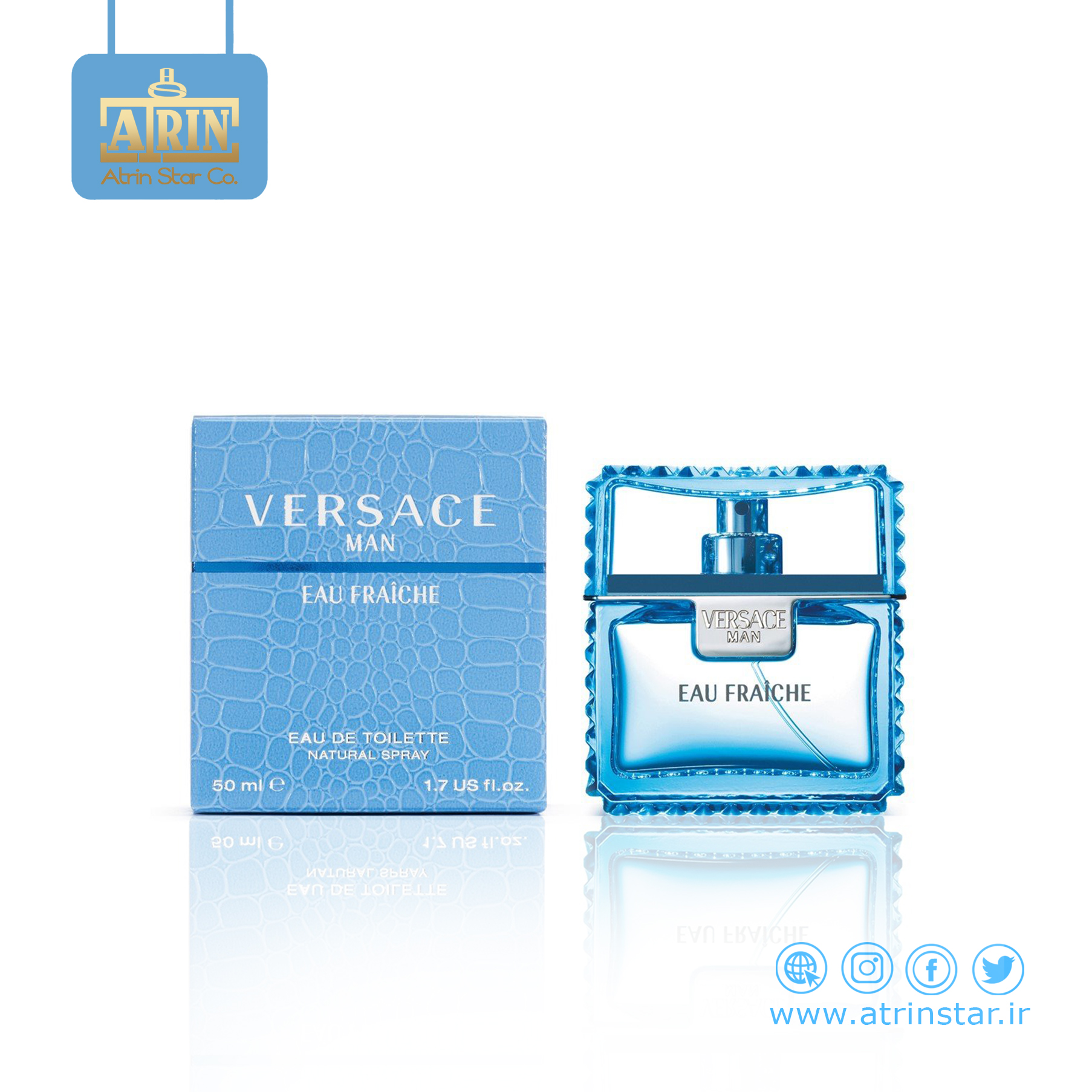 Versace Man Eau Fraiche 50 mlورساچ من او فغش 50 میلی لیتر